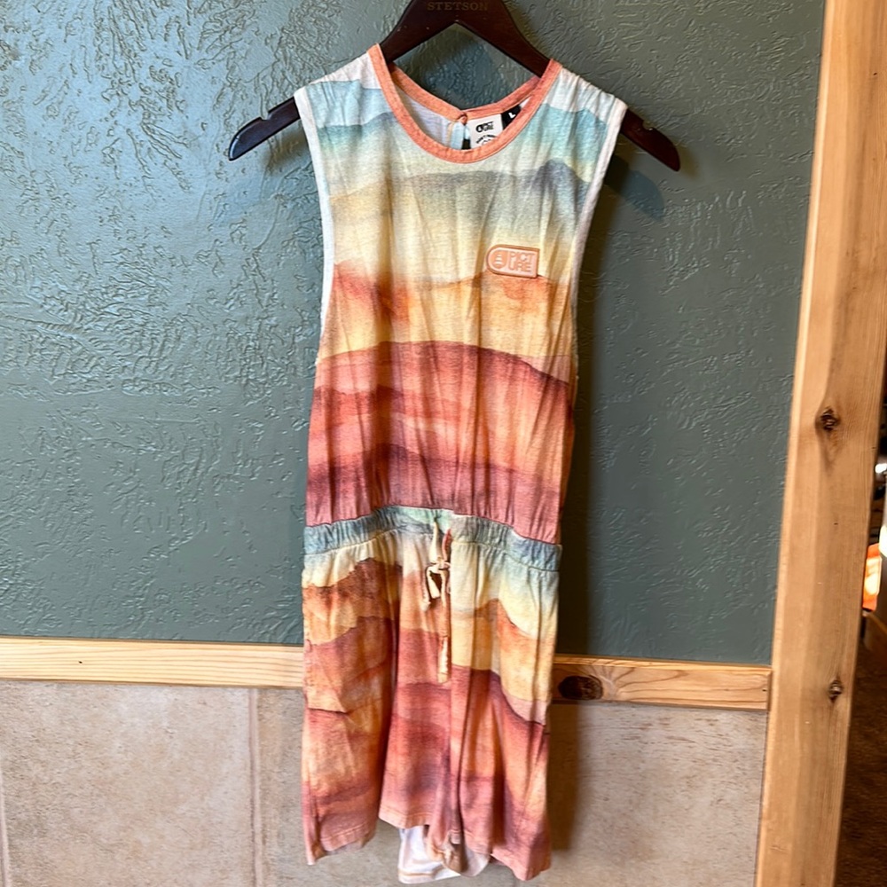 Multicolored Size L, Picture shorts romper